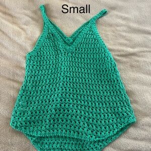 Green Crochet Kids One Piece